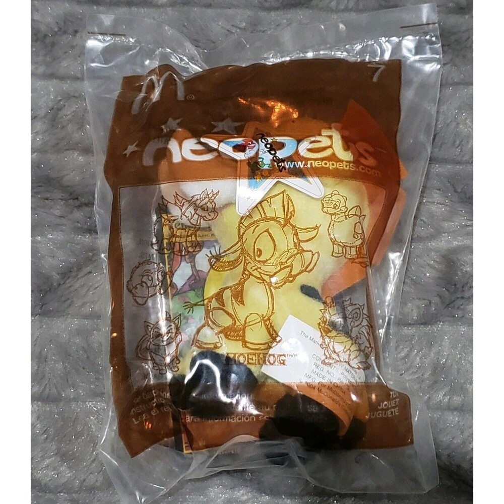 Neopets Yellow Moehog Warthog McDonalds Mini Promo Plush Stuffed Toy Sealed